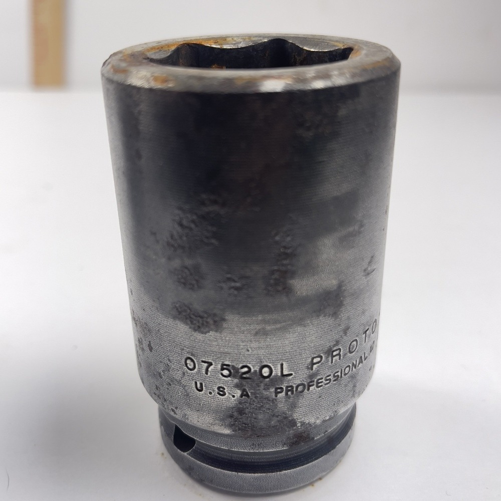 Proto Professional 07520L 1-1/4" 6-Point Deep Impact Socket 3/4" Drive USA READ!